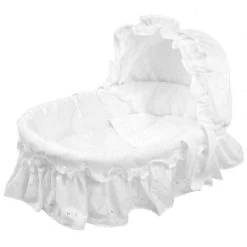 Couffin En Osier Broderie Anglaise LOOPING : Comparateur, Avis, Prix