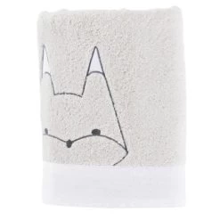 Serviette De Toilette Bouclette De Coton Biologique Brodée Animaux Imagine CARRE BLANC : Comparateur, Avis, Prix