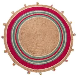 Tapis De Chambre En Jute Avec Pompons PREMAMAN : Comparateur, Avis, Prix